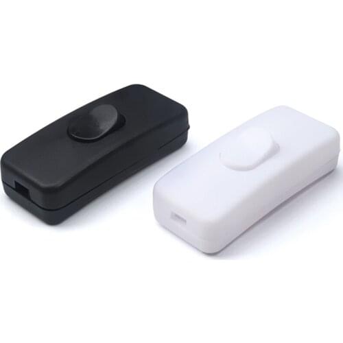 Useful Table Lamp 110 250V Desk Light On/Off Indicator Cord Switch Inline LED Black/White Color