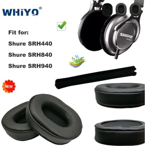 Replacement Ear Pads for Shure SRH440 SRH840 SRH940 Headset Parts Leather Cushion Velvet Earmuff Earphone Sleeve Cover