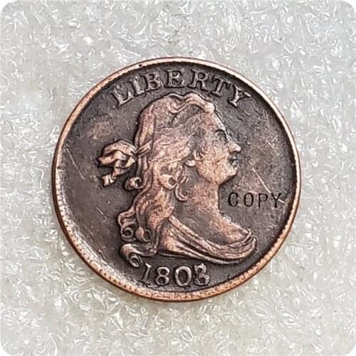 USA 1808/7 Draped Bust Half Cent Copy Coin