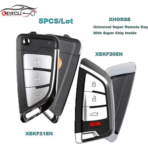 XHORSE Universal Super Remote Key Support All ID 4D/4E/4C/8C/8A/48/8E Super Chip 3 Button/4 Button PN: XEKF21EN / XEKF20EN