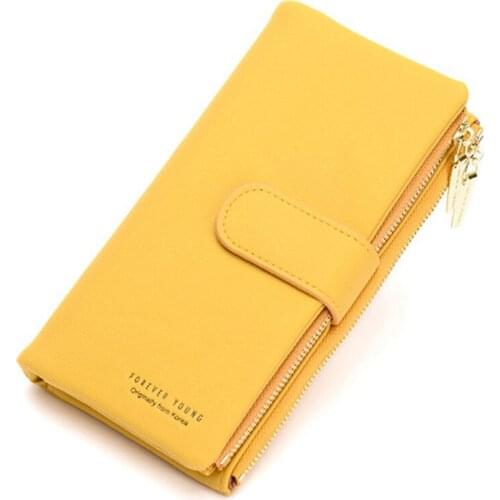 Large Capacity Trifold Womens Wallets Two Zipper Coin Phone Pocket Long Wallet Female Pu Leather Women Clutch Purse Card Holder