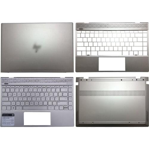 Laptop LCD Back Cover/Palmrest/Bottom Case For HP ENVY 13-AH 13-AH0006TU 13-AH0008TU 13-AH0013TX L24141-001 L19522-001 Silver