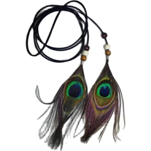 Bohemian style Indian Feather Headband Headdress Hair Rope Headwear Tribal Hippie Handmade Hair Accessories for Women 45