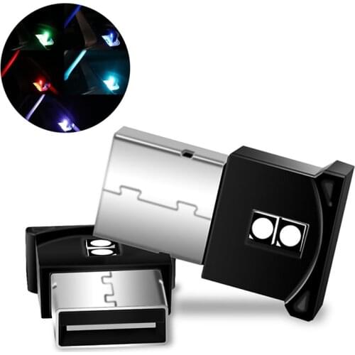 1Pcs Mini USB LED Car Interior Light Neon Atmosphere Ambient Lamps Decoration