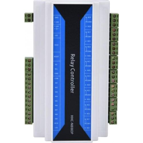 8 Channel Network Relay Module with Remote Control Relay Device Ethernet to RS485 Independent Relay Outputs Security Relay