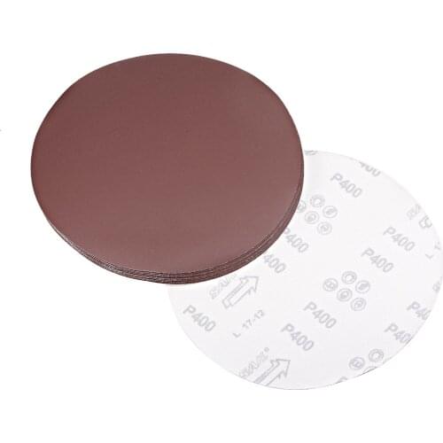 Uxcell 9-Inch Sanding Disc 400 Grits Aluminum Oxide Flocking Back Sandpapers to wood rubber leather plastic stone etc. 10Pcs