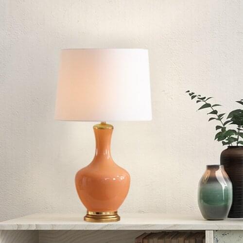 Free Shipping Modern Ceramic Table Lamp Bedside Lamp For Living Room Simple European Decorative Crack Celadon Table Lamp