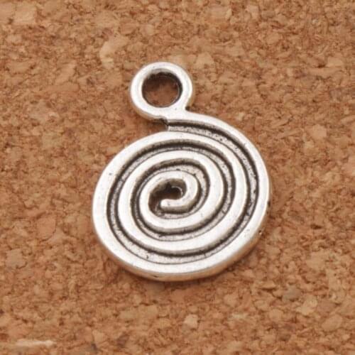 Swirl Spacer Charm Beads 65pcs Zinc Alloy Pendants Alloy Handmade Jewelry DIY L255 17.8x13.2mm