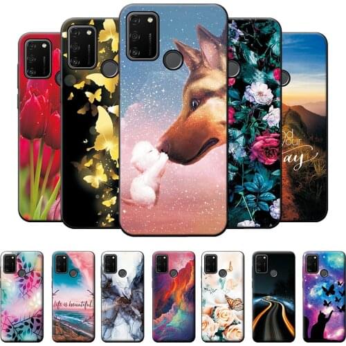For Huawei Honor 9A Case Honor 9A 2020 Bumper Soft TPU Silicone Cover For Huawei Honor 9A MOA-LX9N 9 A Honor9A Cases Cartoon 6.3