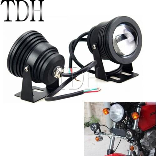 Black 12W Aluminum Motorcycle Headlight LED Fog Spot Head Lamp Bright White Waterproof Universal For Dirt Bike SUV ATV