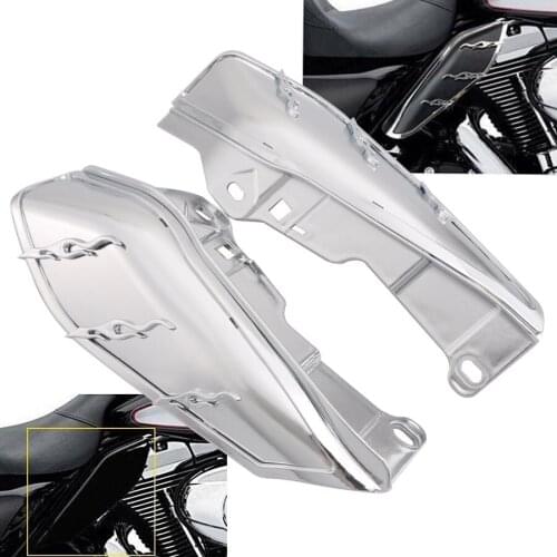 ABS Plastic Motorcycle Mid-Frame Air Deflector Trim Engine Heat Shield Cover For Harley Touring Electra Street Glide 2009-2016