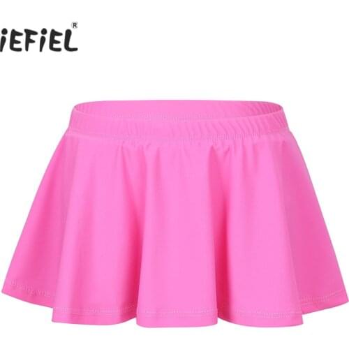 Kids Girls Quick Dry Swim Skirt Beachwear Soft Elastic Waistband Swimming Bottom Bikini Skort UPF50+ Swim Skirt Rashguard
