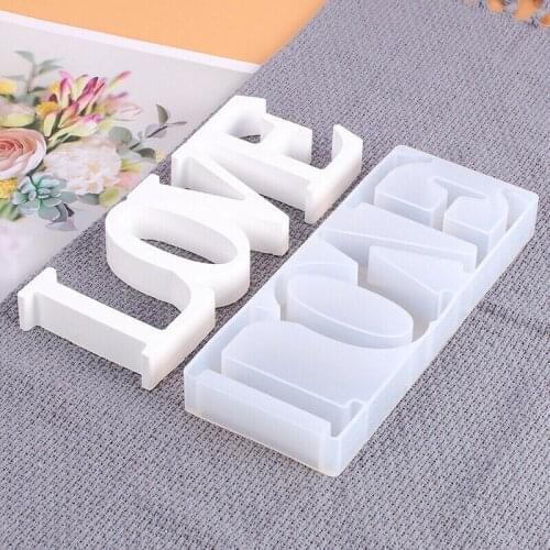 LOVE Sign Resin Casting Mold Silicone Jewelry Making Epoxy Mould Handmade Art Craft Tool DIY Letter Candle Molds
