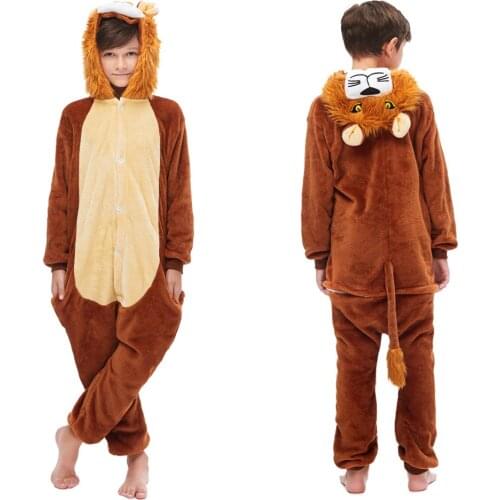 Kigurumi Boys Lion Animal Pajamas Kids Animals Costume Clothes Girls Unicorn Pijamas Unicornio Pajamas For Girls Kids Onesie