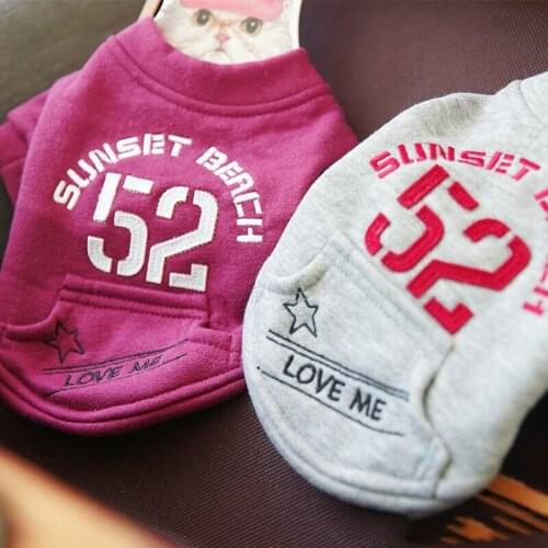 Classic Winter Pet Clothes for Small Dogs Thicken Warm Letters Puppy Dog Coat Jackets French Bulldog Chihuahua Clothing Overalls