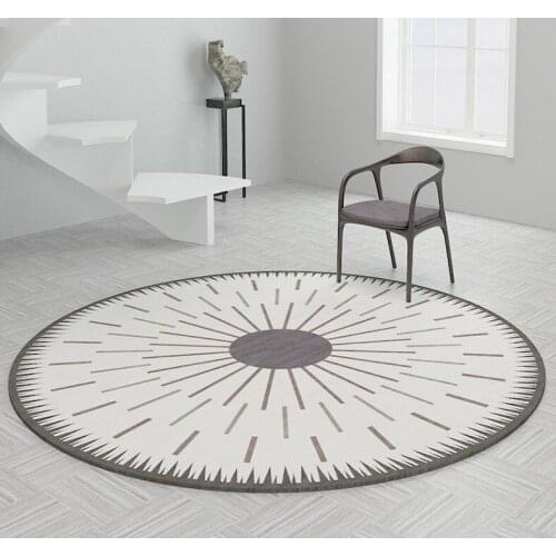 Postmodern Style Circular Carpet Creative Bedroom Living Room Non-slip Floor Mat
