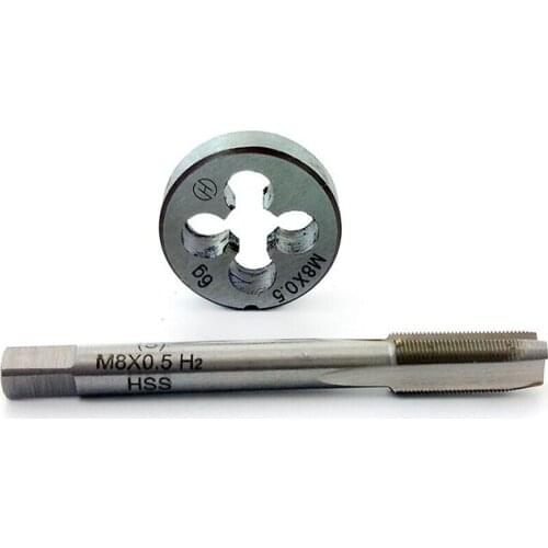 HSS M8 * 0.5mm Tap & M8 x*0.5mm Die Metric Thread Right Hand Tap And Die