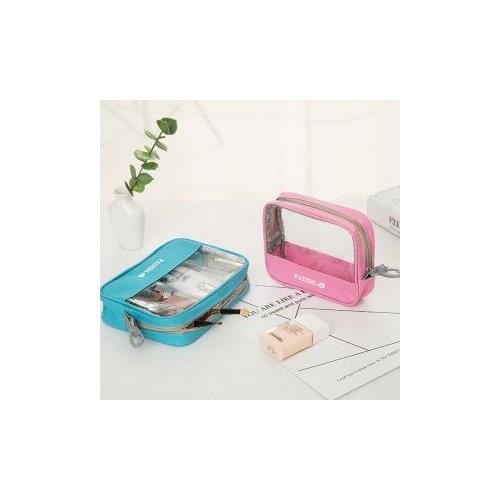 Fashion Travel transparent washing bag, admission bath cosmetic storage bag, portable travelling articles