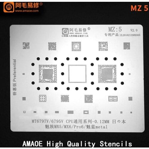 MT6797V/MT6795V CPU/RAM POWER IC WIFI PM IC CHIP For Meizu MX5/MX6/Pro6/metal BGA Reballing Stencil Tin Solder Template