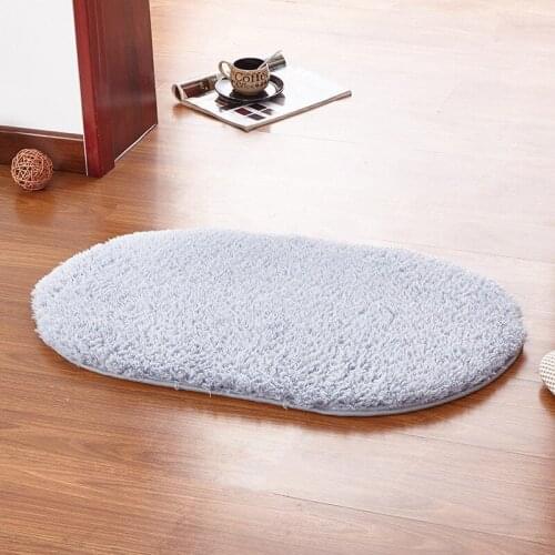 40x60cm Soft Bath Mats Bedroom Bathroom Carpet Plush Mat Slip-Resistant Pad Oval Doormat Water Absorption Floor Mats