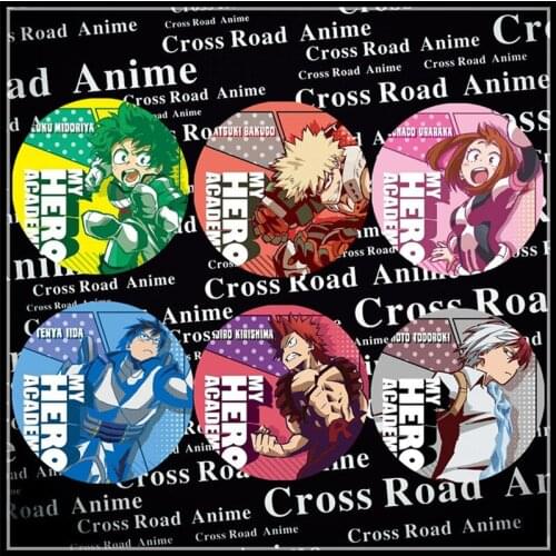 A Set Boku no My Hero Academia Can Badge Japan Anime Halloween Cosplay Badge Anime Cosplay Badge Brooch Gift