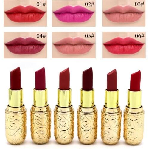 3PCS 6CPS Long Lasting Lipstick Set For Women Batom Matte Rossetti Matt Lunga Durata Labial Mate Maquillage Femme