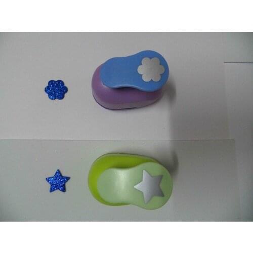 2pcs(2.5cm) flower and star shape craft punch set Punch Craft Scrapbooking school Paper Puncher eva hole punch free shipping