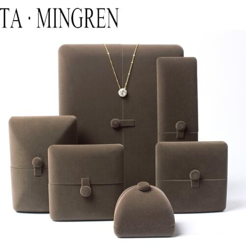 TA MINGREN new product multifunctional luxury wedding velvet plug-in fashion jewelry ring box customer necklace box