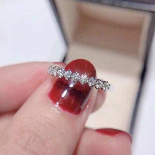 Wedding Rings for Women Retro Vintage Accessories Thin Shiny Finger Ring With Cubic Zircon Engagement Jewelry Wholesale KAR186