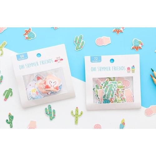 Creative flamingo paper sticker bag Organizer Calendar Diary Book Planner Scrapbook Decoration Diary Sticker papeleria