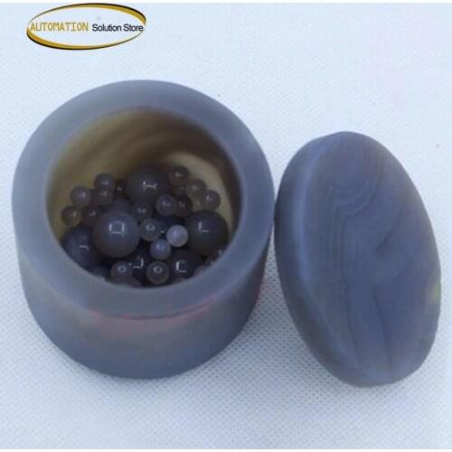 The first choice for a laboratory ball mill Natural agate tank Agate grinding tank agate jar 25ml 10 by 12mm balls 10 by 18mm