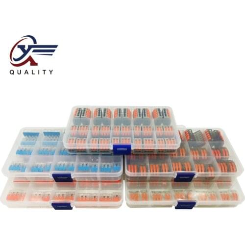 Pin-222 412 413 415 30PCS/BOX Universal Compact Wiring Conector Terminal Block Connectors Terminator Wire Connector AWG 28-12