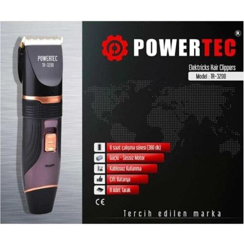 Powertec Siyah Tr 3200 Traş Makinesi