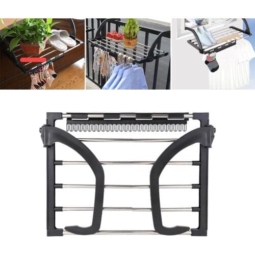 Drying Rack for Clothes Rack Folding Window Diaper Laundry Clothes Dryer Indoor Towel Storage Rack Circular Tube Clothes Hangers