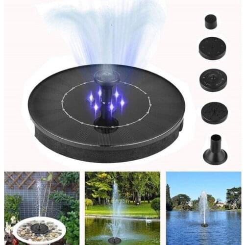 Led Solar Fountain Floating Water Fountain Pool Pond Garden Decoration Outdoor Patio Bird Bath Water Pump Solar Panel Powered