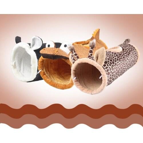 Cat supplies new cat tunnel plus plush warm rolling ground dragon folding pet cat toy tent multi-style channel