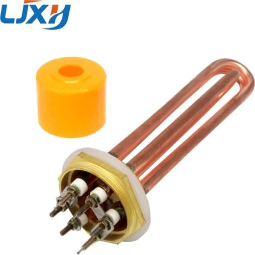 LJXH DN40/1.5inch Water Heater Element for Boiler Hexagon Thread Heaters 110V/220V/380V Copper Thread Copper Tube 3KW/4.5/6/9/12