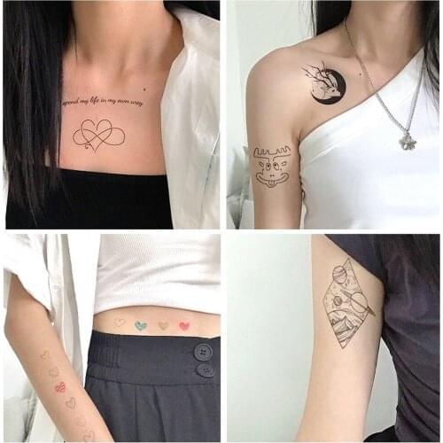 Cartoon Animals Temporary Tattoos Stickers Women Girls Arm Tatoos Kids Cute Custom Tattoo Supplies Plum blossom fake tattoo