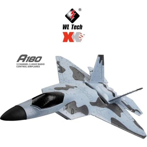 Wltoys Xk A180 F22 Rc Airplane Drie Kanaals Camera 6G Gyroscoop Vaste Vleugel Zweefvliegtuig Model Speelgoed Rc fighter Drone