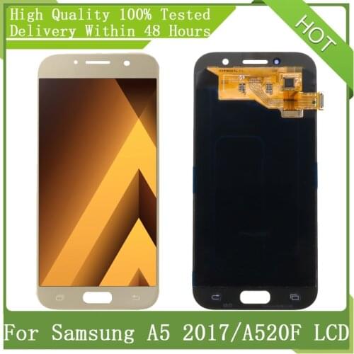 For SAMSUNG GALAXY 5.2” Super AMOLED A5 2017 A520 A520F A520M SM-A520F LCD Display Touch Screen Digitizer Assembly +Service Pack