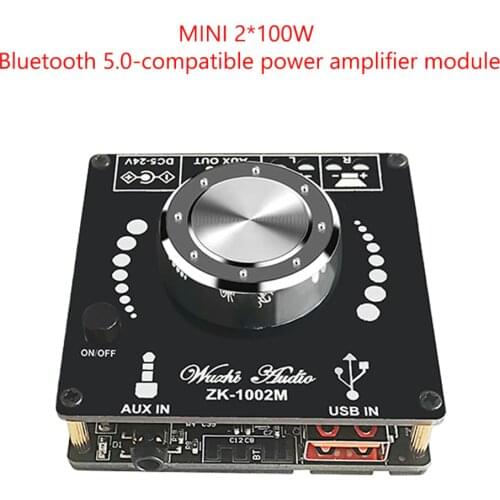 ZK-1002M 2x100W Speaker Digital HIFI Audio Power Amplifier Board Stereo Bluetooth-compatible 5.0 Amp