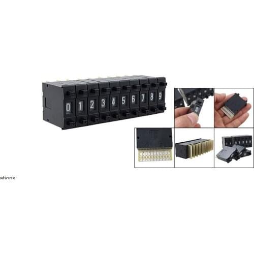 KSA-2 Decimal 10 Position Single Unit Thumbwheel Switch 0-9Tpe Black/White
