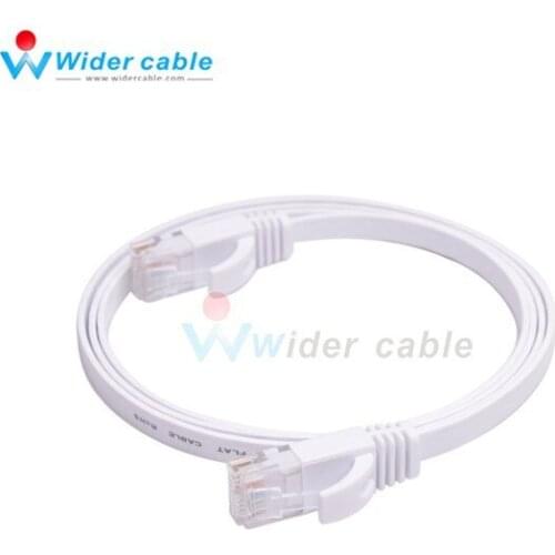 10Pieces PVC Rohs 0.5M Short Ethernet Wire Flat CAT6 Copper Cable UTP RJ45 White Color