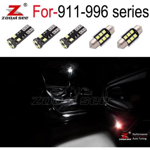 10pcs LED indoor door footwell bulb + LED Interior dome Light Kit For Porsche for 911 996 series ( 1998 to 2005 )