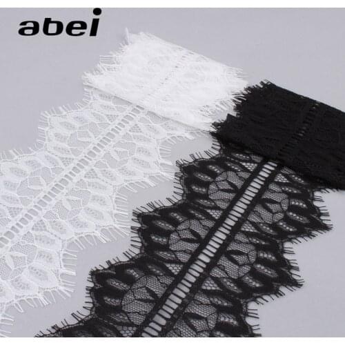 11cm 3yards/lot Quality Black Eyelash Lace Ribbon Embroidered lace fabric trimming Handmade Skirts Garments Accessories DIY