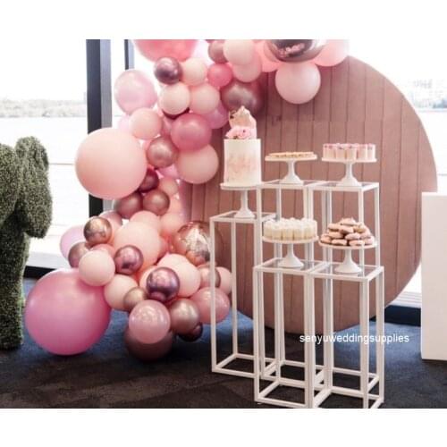 5pcs/set ) different size Wholesale White plastic Square Display Acrylic Plinth senyu1752