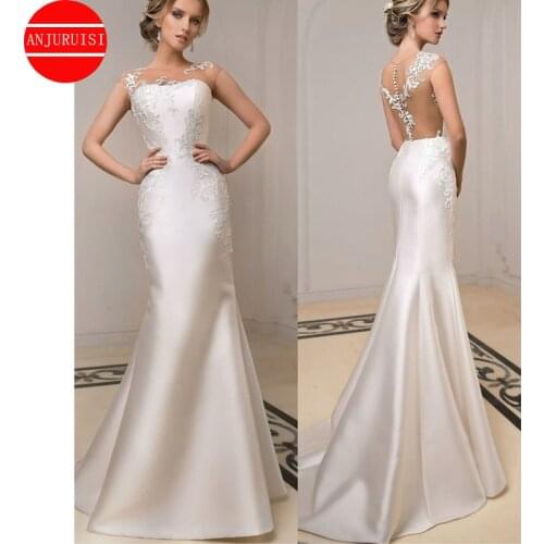 ANJURUISI Satin Wedding Dresses