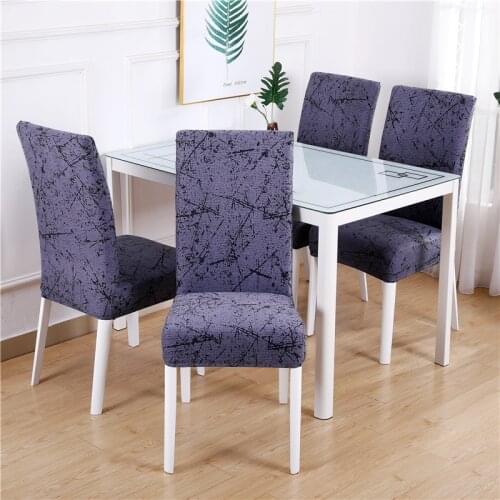 Chair Cover Spandex For Wedding Dining Room Office Banquet hotel Floral Printing Stretch Elastic chair covers housse de chaise