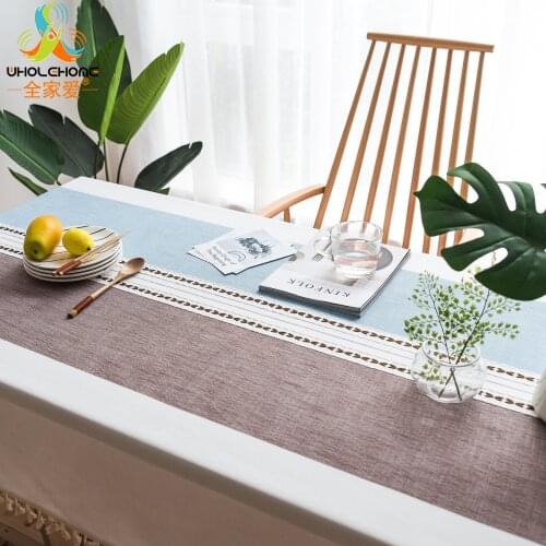Decorative Table Cloth Rectangular Grey Blue Color Home Kitchen Dining Table Cover Party Banquet Tablecloth