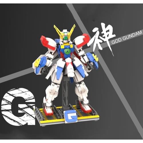 DIY MOC Building Block MOC Mech Particle G Gundam God Gundam Model toys for children gifts